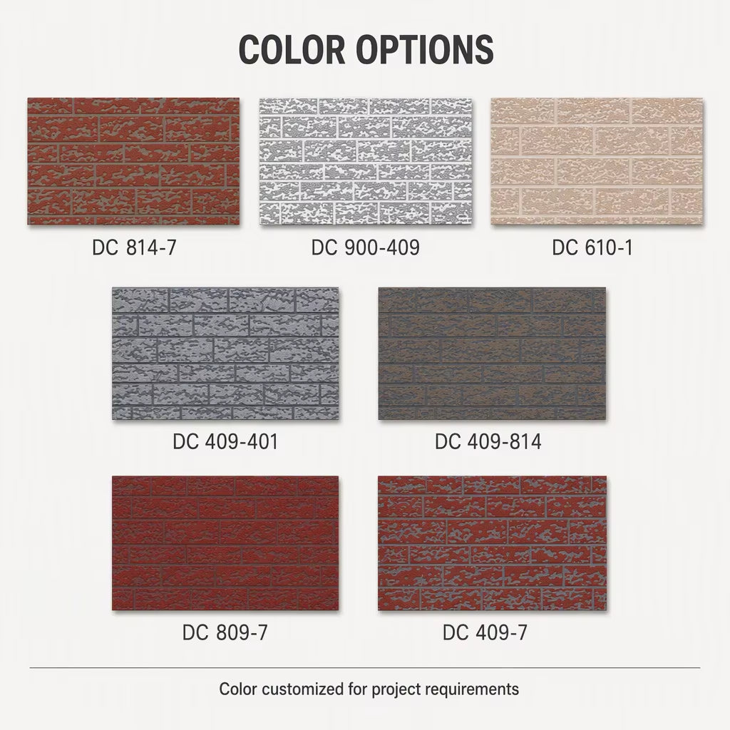 Big Tile Series Double Color Finish Metal Carved Panel with Rigid Polyurethane Foam Core