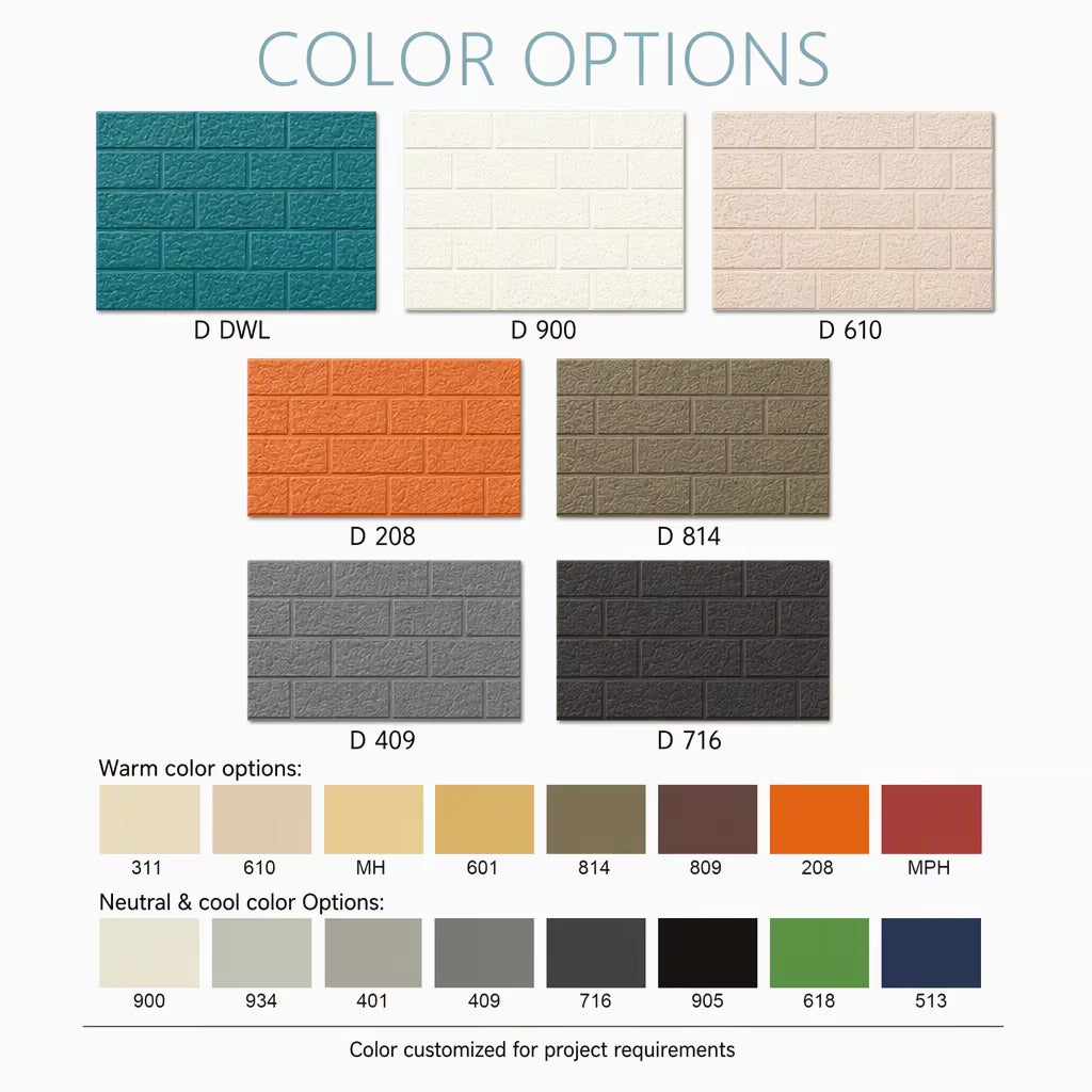 Big Brick Series Metal Carved Panel with Rigid PU Foam Core