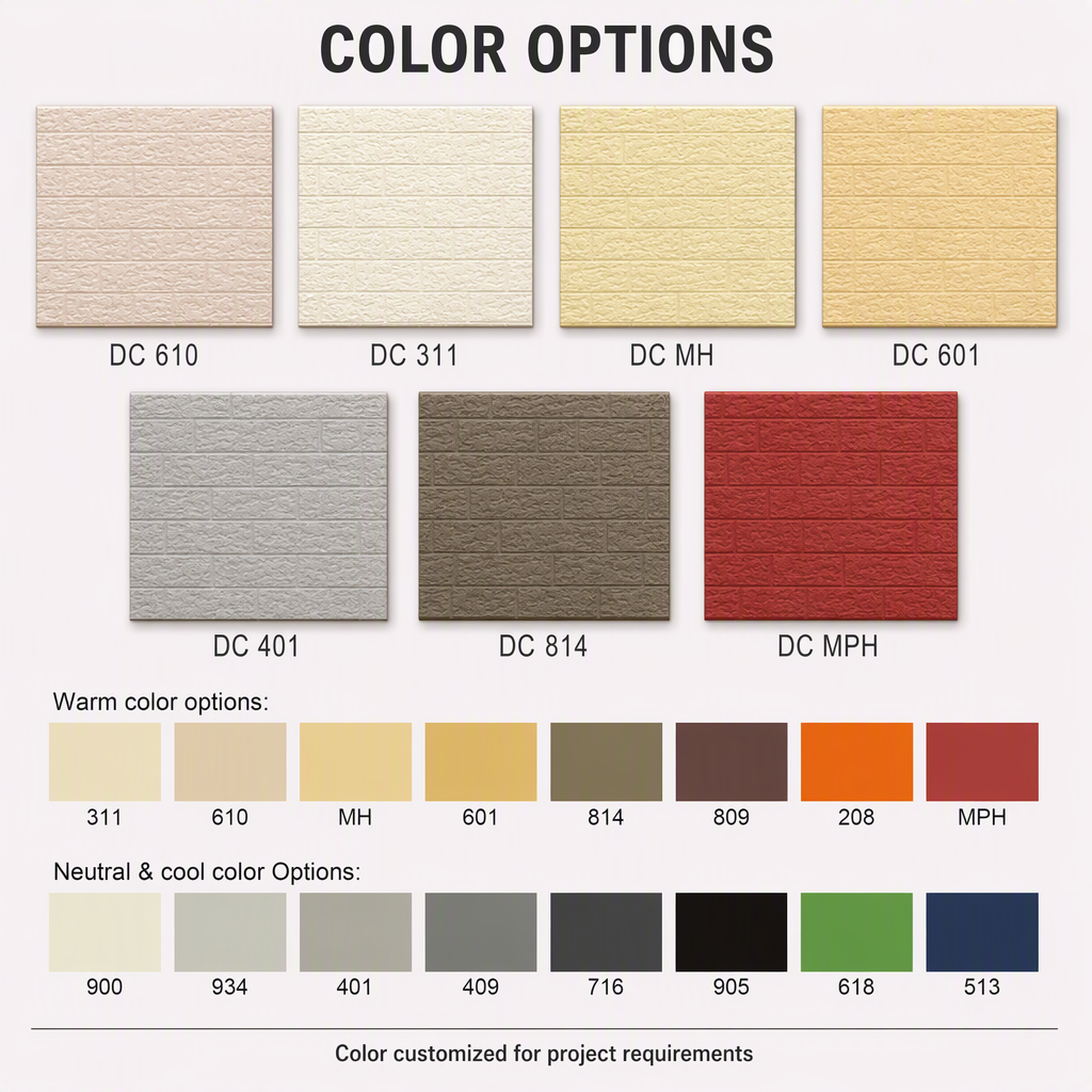 Big Tile Series Single Color Metal Carved Panel with Rigid PU Foam Core