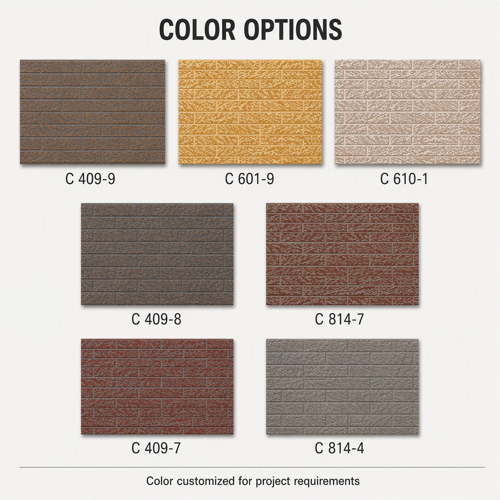 Tile Series Double Color Metal Carved Panel with Rigid PU Foam Core