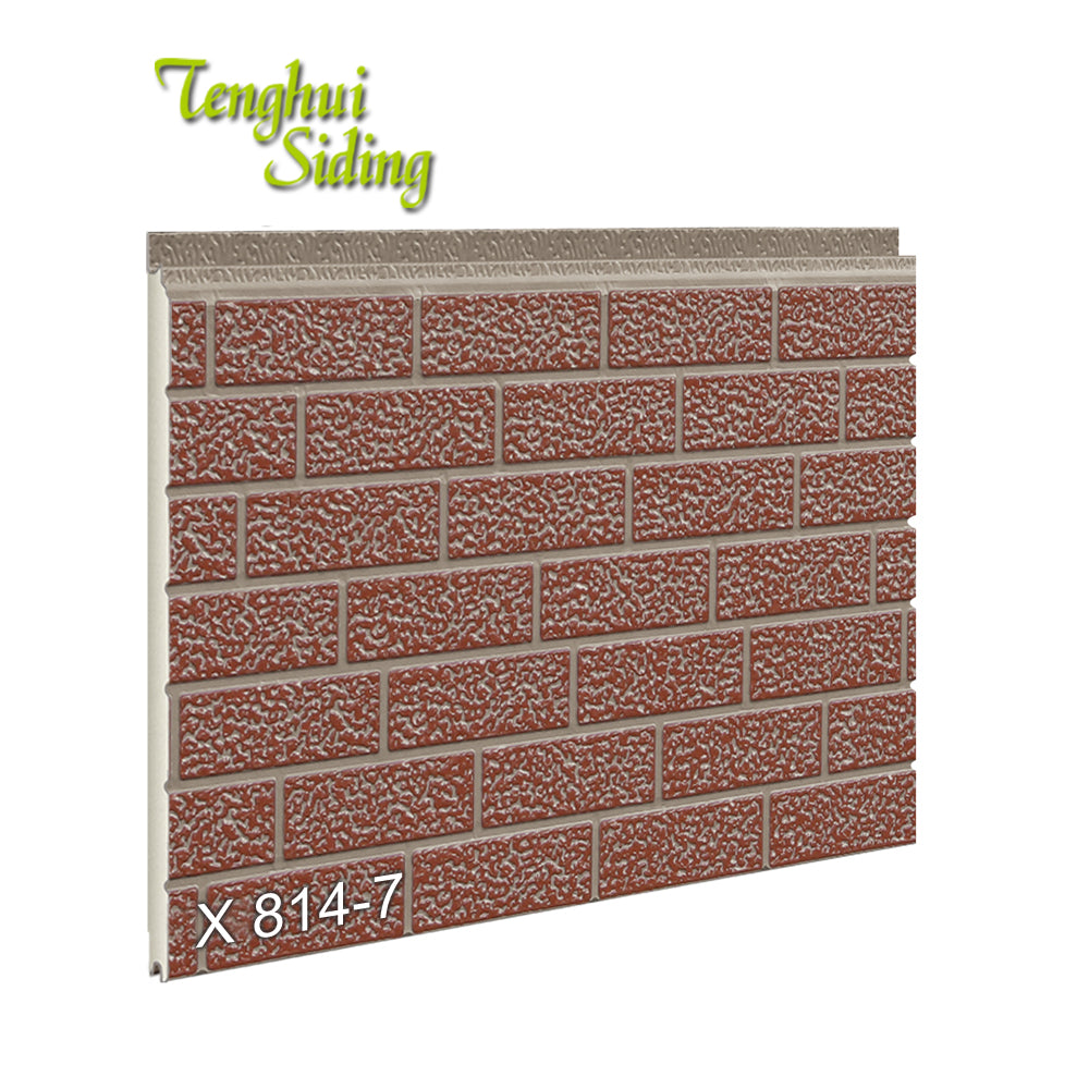 Small Brick Series Double Color Metal Carved Panel with Rigid PU Foam Core